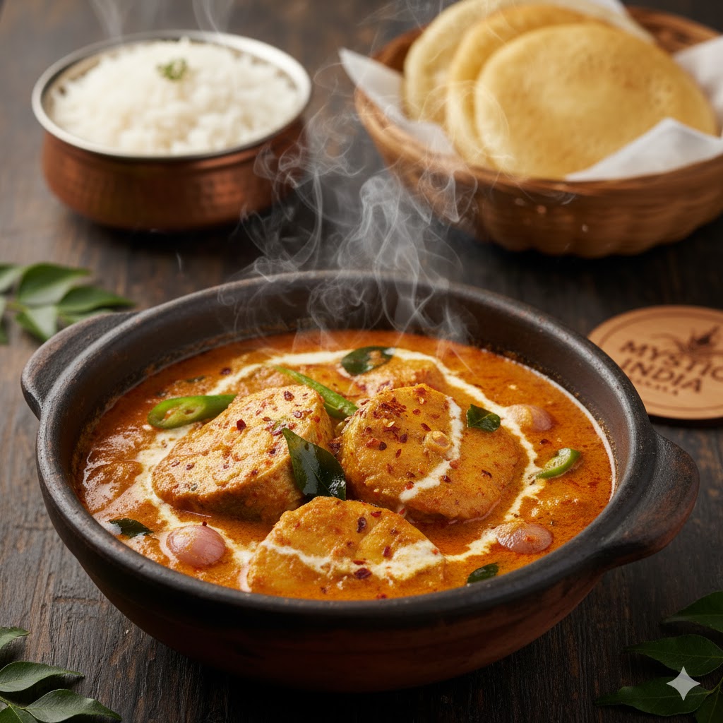 Kerala Fish Curry served in a traditional South Indian style with coconut gravy.