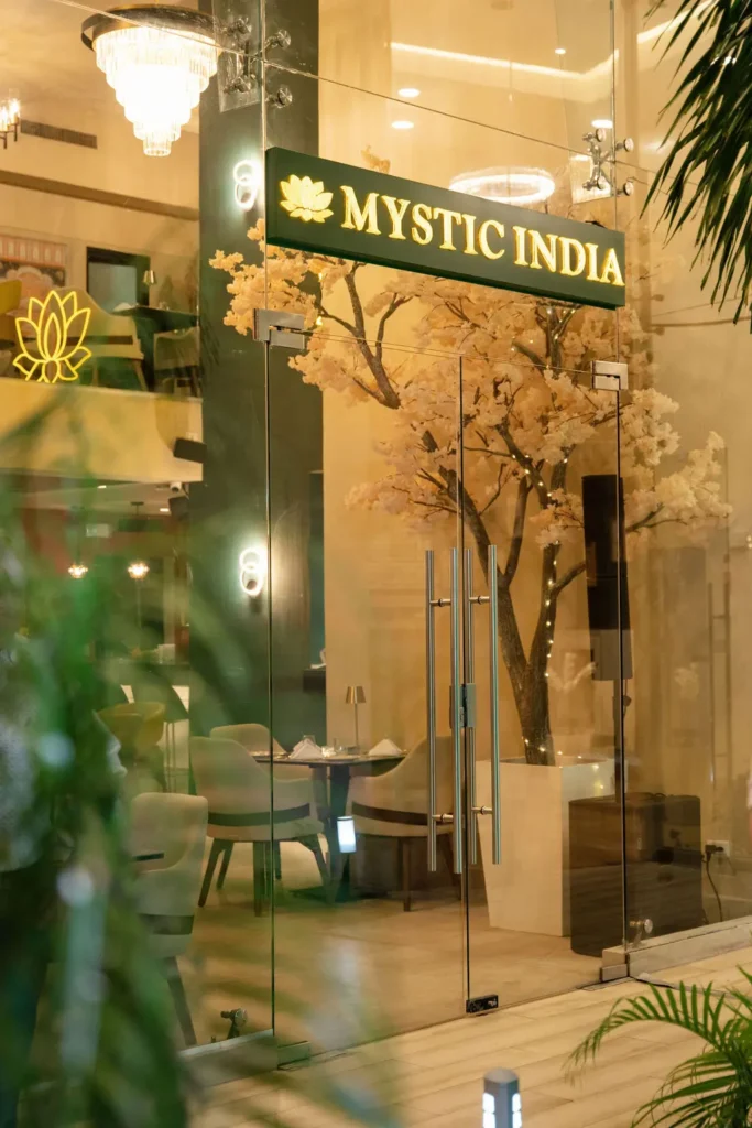 Visitors enjoying authentic Indian dining experience at Mystic India Panama